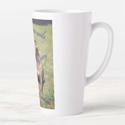 Pitbull Latte Tasse (Rechts)