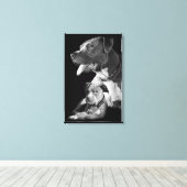 Pitbull Leinwanddruck (Insitu (Holzboden))