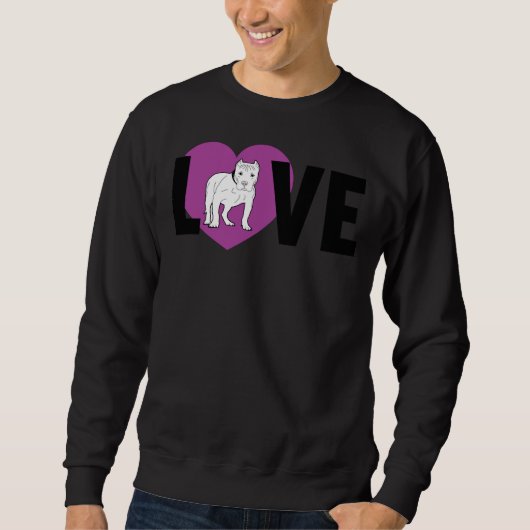 Pitbull-Liebe Angepasst Sweatshirt (Vorderseite)