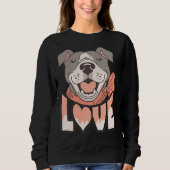 Pitbull-Liebe Angepasst Sweatshirt (Vorderseite)