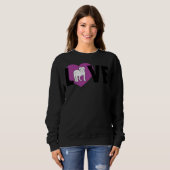 Pitbull-Liebe Angepasst Sweatshirt (Vorne ganz)