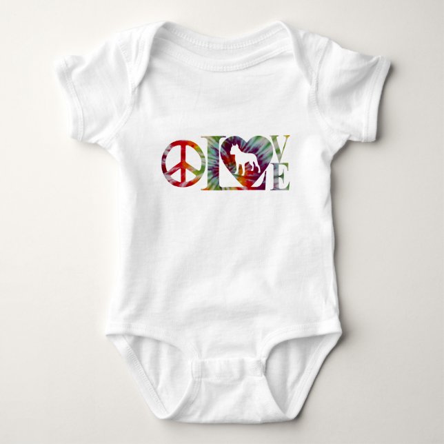 PITBULL LIEBE BABY STRAMPLER (Vorderseite)