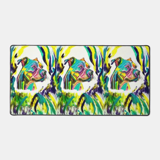 Pitbull Liebe Desk Mat Schreibtischunterlage (Vorderseite)