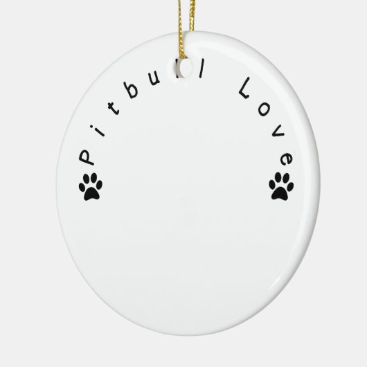 Pitbull Liebe-Gewohnheits-Bild Keramikornament (Links)