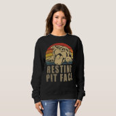 Pitbull Liebe I Liebe mein Pit Retro Sweatshirt (Vorne ganz)