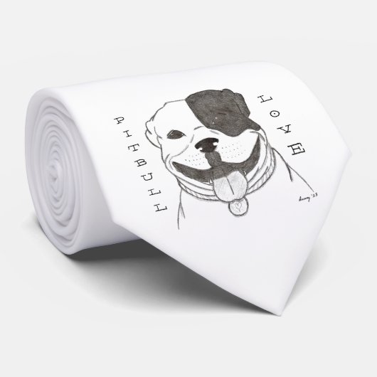 Pitbull Liebe Krawatte (Gerollt)
