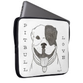 Pitbull-Liebe Laptop-Sieb Laptopschutzhülle (Vorne Rechts)