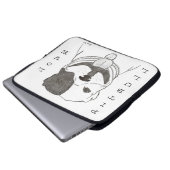Pitbull-Liebe Laptop-Sieb Laptopschutzhülle (Vorne Knopf)
