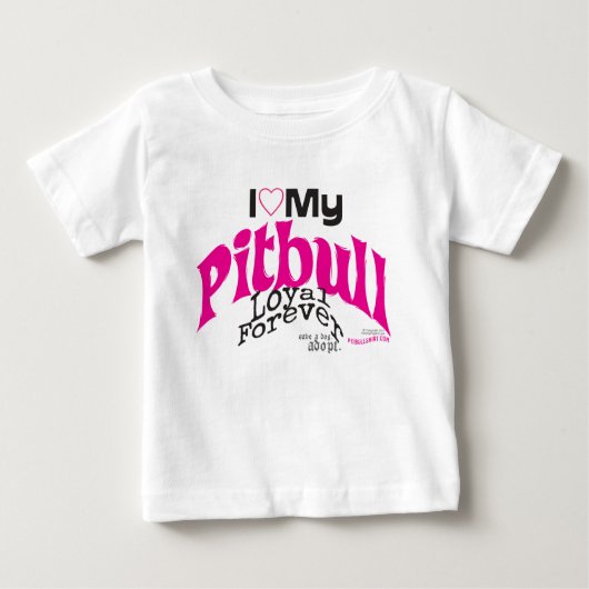 PITBULL LIEBE - LOYALES FORVER BABY T-SHIRT (Vorderseite)