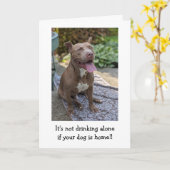 Pitbull Liebe Lustig Karte (Gelbe Blume)