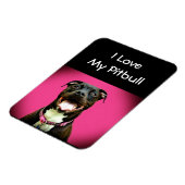 Pitbull-Liebe Magnet (Linke Seite)