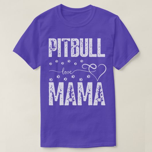 Pitbull Liebe Mama Hunde Bulldogge T-Shirt (Design vorne)