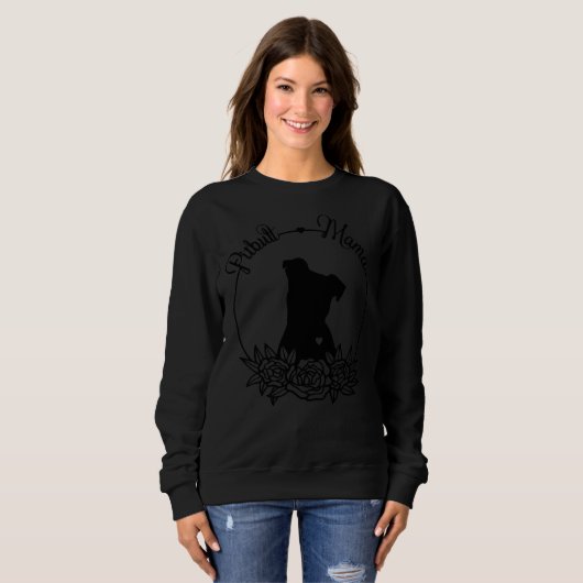 Pitbull Liebe Mama Sweatshirt (Vorne ganz)