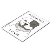 Pitbull Liebe Notebook Notizblock (Linke Seite)