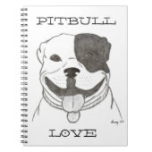 Pitbull Liebe Notebook Notizblock (Vorderseite)