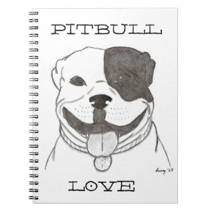 Pitbull Liebe Notebook Notizblock