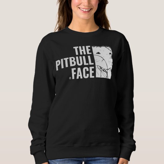 Pitbull-Liebe Pitbull-Gesicht Hundehund-Tier Leber Sweatshirt (Vorderseite)