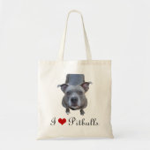 Pitbull Liebe Pitbuls Tote Tasche (Vorne)