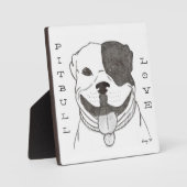 Pitbull Liebe Plaque Fotoplatte (Vorderseite)