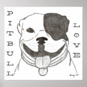 Pitbull Liebe Poster (Vorne)