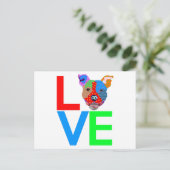 Pitbull-Liebe Postkarte (Stehend Vorderseite)