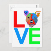 Pitbull-Liebe Postkarte (Vorne/Hinten)