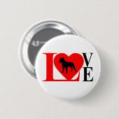 PITBULL LIEBE ROT UND SCHWARZ BUTTON (Vorne & Hinten)