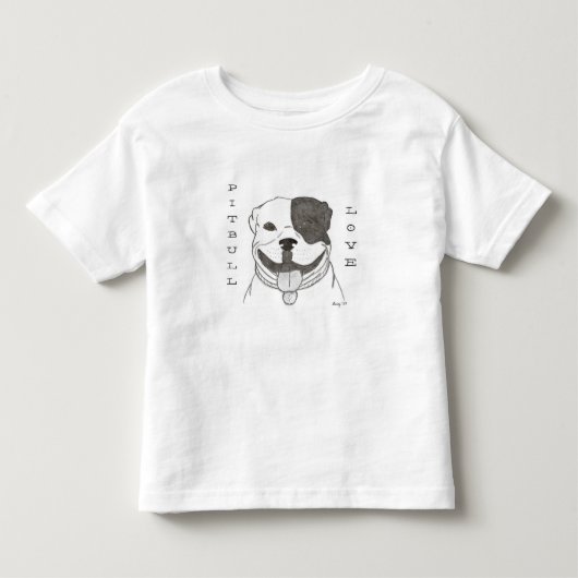 Pitbull Liebe Shirts (Vorderseite)
