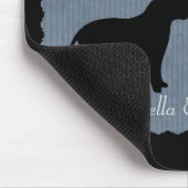 Pitbull-Liebe-Silhouette Mousepad (Ecke)