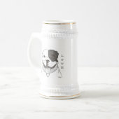 Pitbull Liebe Stein Bierglas (Vorderseite Links)