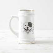 Pitbull Liebe Stein Bierglas (Links)