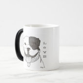 Pitbull-Liebe-Tasse Verwandlungstasse (Vorderseite Links)