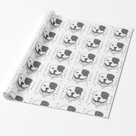 Pitbull Liebe-Verpackungs-Papier Geschenkpapier