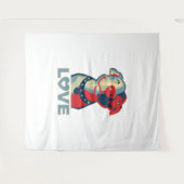 Pitbull - LIEBE Wandteppich (Vorderseite (Horizontal))