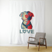 Pitbull - LIEBE Wandteppich (Beispiel)