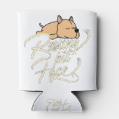 Pitbull-Liebhaber der Ruhige Pitwand Dosenkühler (Rückseite)