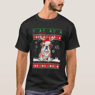 Pitbull Lights Xmas Ugly Sweater Santa Pitbull Hun T-Shirt