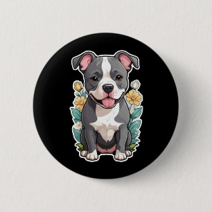 Pitbull Lives Sticker Button