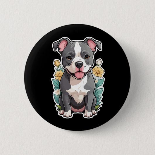 Pitbull Lives Sticker Button (Vorderseite)