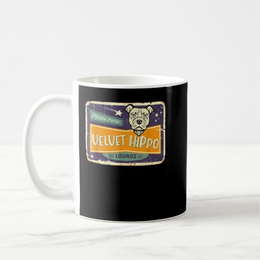 Pitbull Lover Velvet Hippo Pittie Party Dog Mom Gi Kaffeetasse (Links)