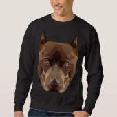 Pitbull Low Poly Sweatshirt (Vorderseite)