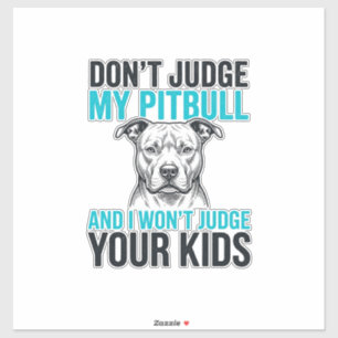 Pitbull Lustiges Zitat Vintage Gravur Hund Design_ Aufkleber