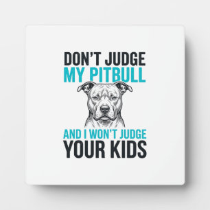 Pitbull Lustiges Zitat Vintage Gravur Hund Design_ Fotoplatte
