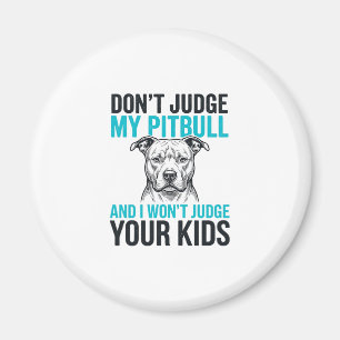 Pitbull Lustiges Zitat Vintage Gravur Hund Design_ Magnet