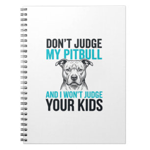 Pitbull Lustiges Zitat Vintage Gravur Hund Design_ Notizblock