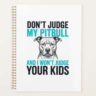 Pitbull Lustiges Zitat Vintage Gravur Hund Design_ Planer