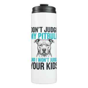 Pitbull Lustiges Zitat Vintage Gravur Hund Design_ Thermosbecher