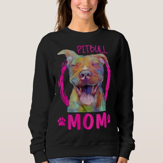 Pitbull-Mama 336 Sweatshirt (Vorderseite)