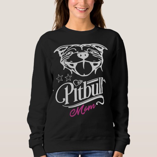 Pitbull-Mama 82 Sweatshirt (Vorderseite)
