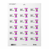 Pitbull-Mama Adressaufkleber (Vorne)